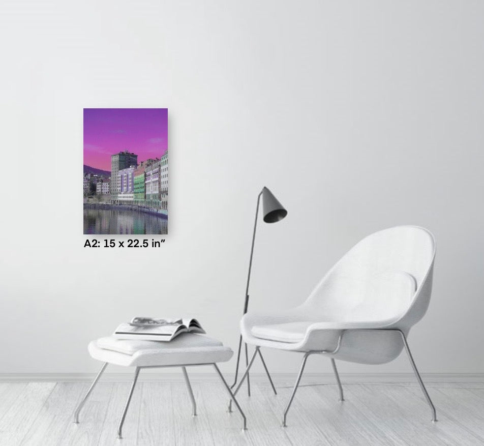 the sun sets in San Sebastian